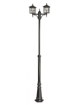 Kwadratowa latarnia ogrodowa WENECJA 2xE27 regulowana 180-280cm