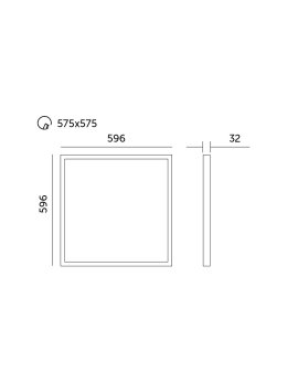 Panel LED sufitowy CAPRI 40W 60x60 4000K IP65 Kobi Pro 001576