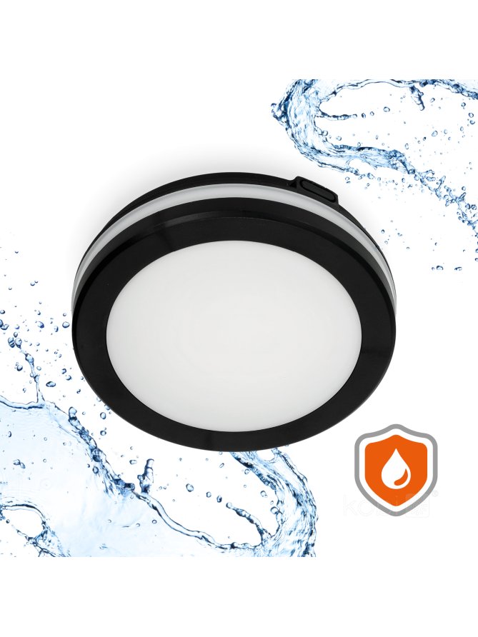 Plafon LED sufitowy NAIROS 12W CCT IP65 czarny Kobi Premium 001795