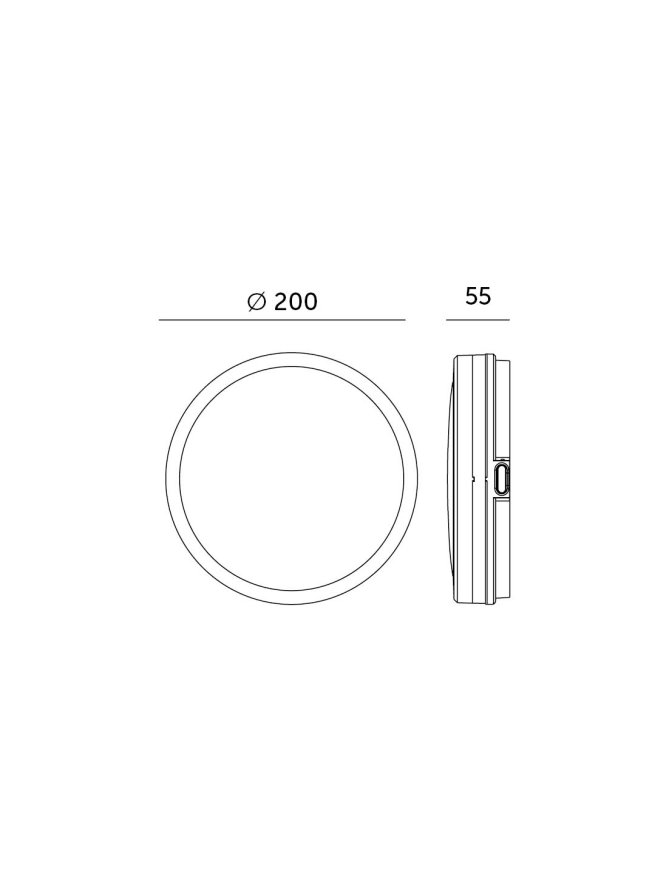 Plafon LED sufitowy NAIROS 12W CCT IP65 czarny Kobi Premium 001795
