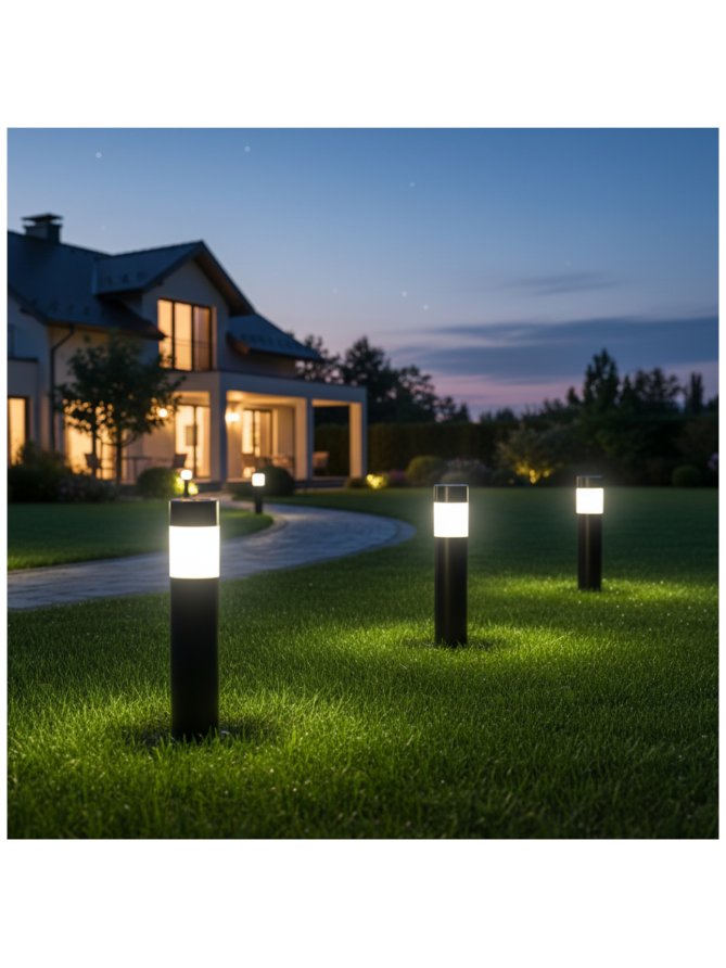 Lampa solarna wbijana LED AURORA ROUND 4000K IP44 LED2B 004503