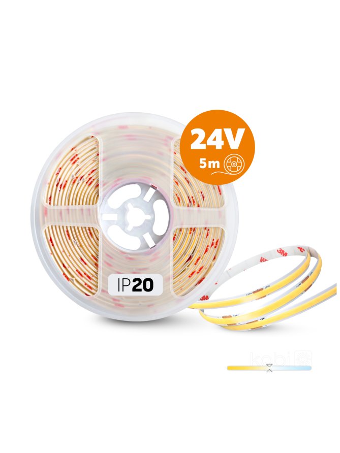 Taśma LED TRAMO 320 COB 5m 4000K 24V IP20 Kobi Premium 004618