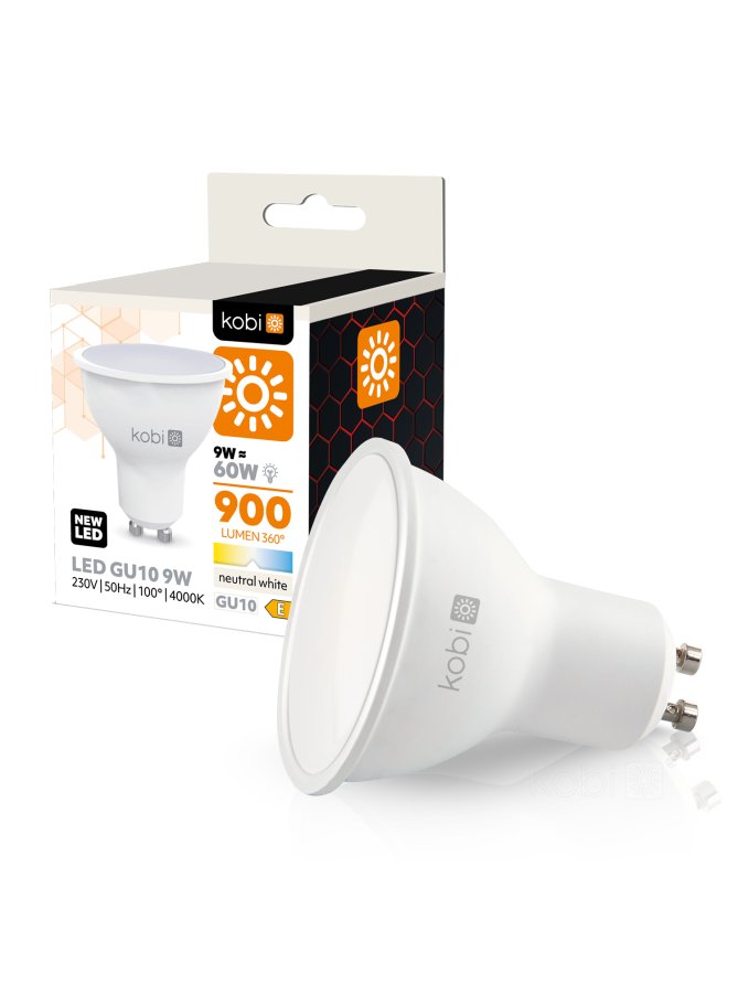 Żarówka LED GU10 9W 900lm 4000K Kobi 005370