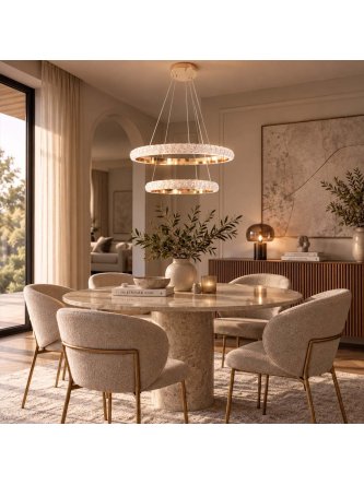 Elegancki żyrandol nad stół ring CELESTIA 2 LED 55W 60cm - LEDco.pl 2