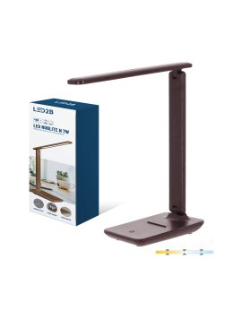Lampka biurkowa LED NOBLITE N 7W 3CCT brązowa LED2B 005006