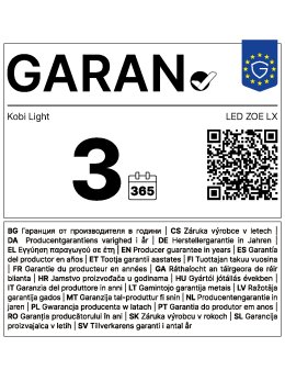 Plafon z czujnikiem ruchu LED ZOE 24W 4000K IP44 LX czarny Kobi Premium 001902