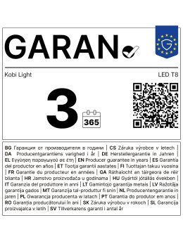 Świetlówka LED T8 18W 120cm 3000K Kobi Premium 001380