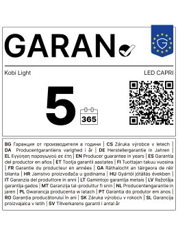Panel LED sufitowy CAPRI 40W 60x60 4000K IP65 Kobi Pro 001576