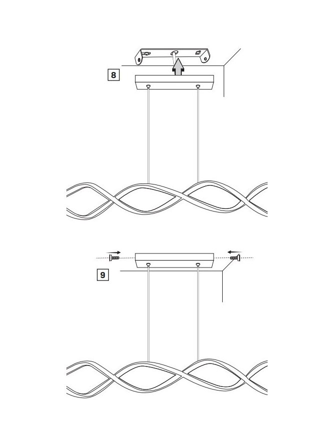 Lampa wisząca symbol nieskończoności owalna designerska - LEDco.pl