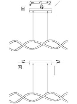 Lampa wisząca symbol nieskończoności owalna designerska - LEDco.pl