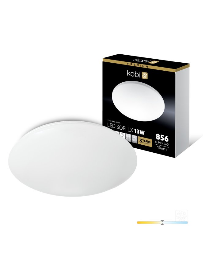 Plafon z czujnikiem ruchu LED SOFI 13W 4000K LX Kobi Premium 001864