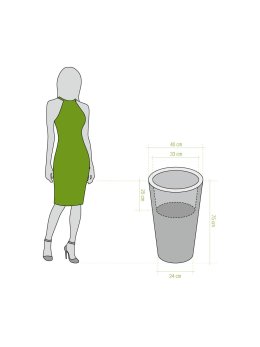 Donica podświetlana Della 75 cm